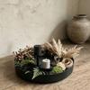 Four-Head Christmas Wreath Metal Candle Holder for Dining Table