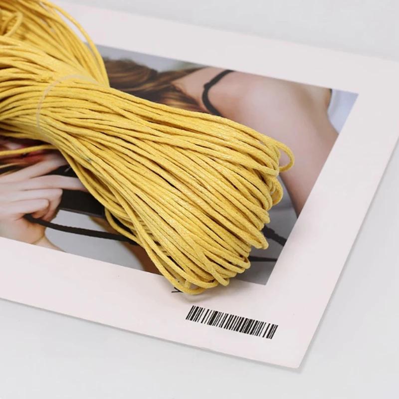 Crushed Ice Texture Colorful Pu Strap Findings Round Faux Leather Cord String Weaving Rope Diy Necklace Bracelet Making 45M 2Mm