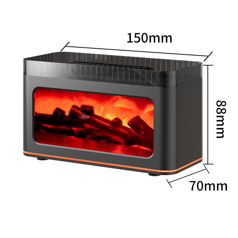3D Fireplace Aromatherapy Machine: Colorful Flame Essential Oil Diffuser for Home