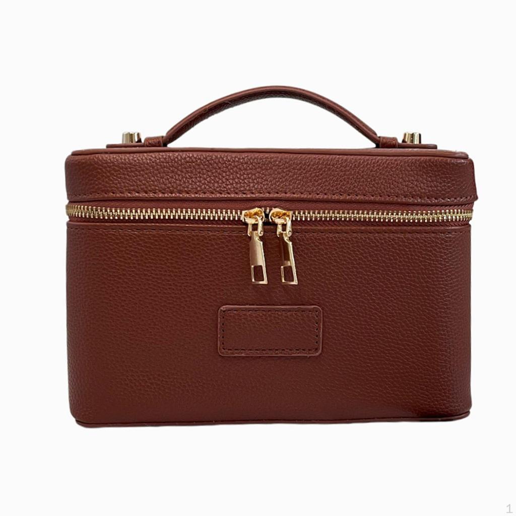 Custodia Trucco Rigida Borsa Cosmetica Rigida con Manico Zip Completa per