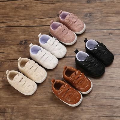 Baby Shoes Casual Shoes Spring and Autumn, 0-1 Years Old Baby Shoes Soft Soles PU Soft Bottom Learning Shoes