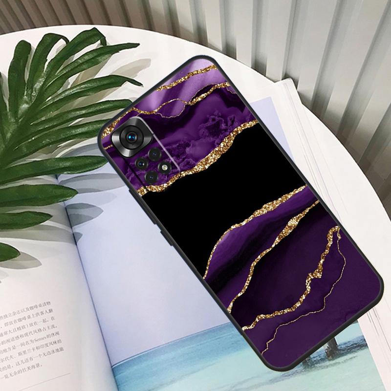 Teal Blue Gold Agate Marble Funda For Xiaomi Redmi Note 13 10 11 12 14 15 Pro Plus Case For Redmi 15C 12C 13C 14C 10C 15