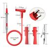 Cleqee Multimeter Messleitungssatz mit Krokodilklemmen Stapelbare Bananenstecker Mini-Greifer Testhaken Kabelsatz für elektrische Tests 1000V 10A