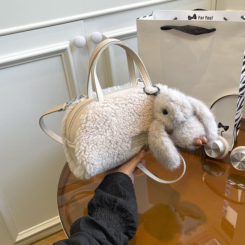 

New Comfortable and Versatile Top-Handle Bags Women Fluffy Crossbody Bags Korean Fashi Winter Texture Simple Storage Bags хакі