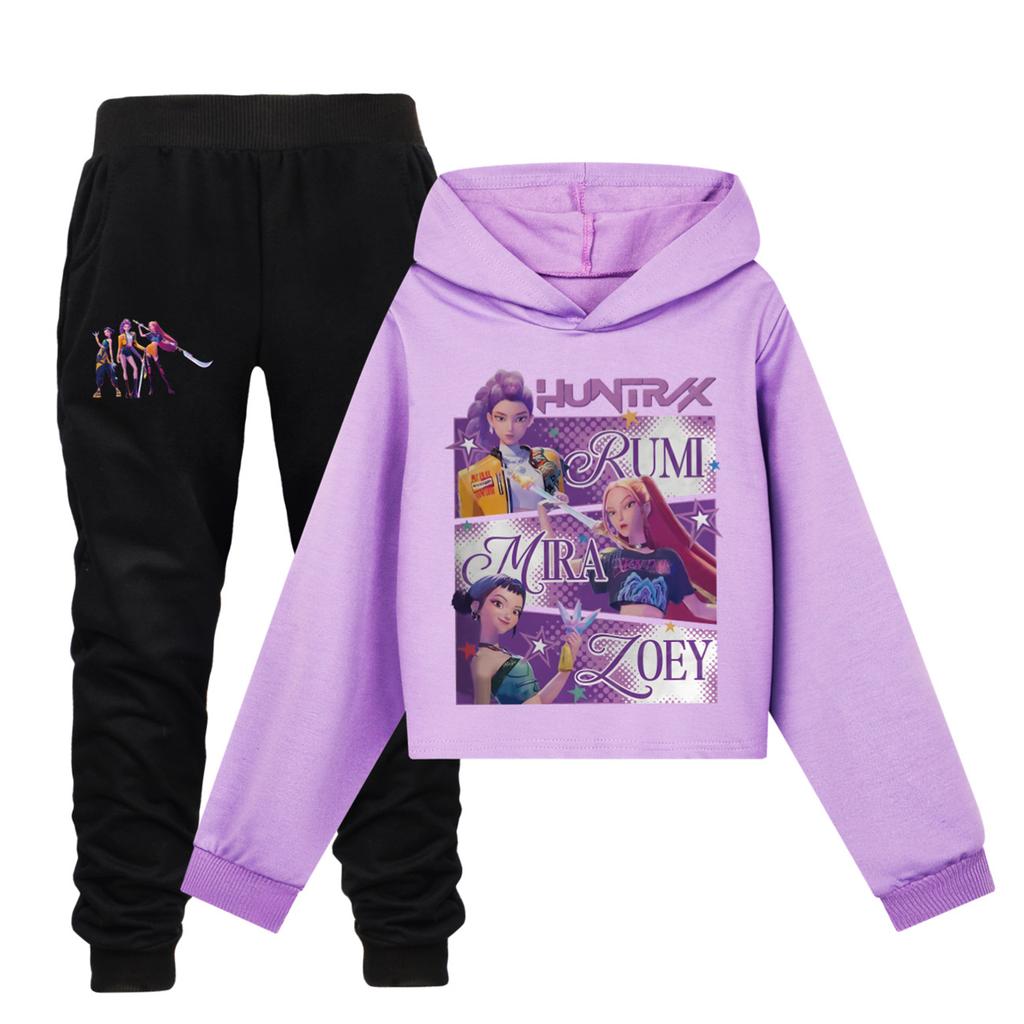 Sommersport T-skjorte og bukser for barn Todelt sportsklærsett Langermet trykket dress