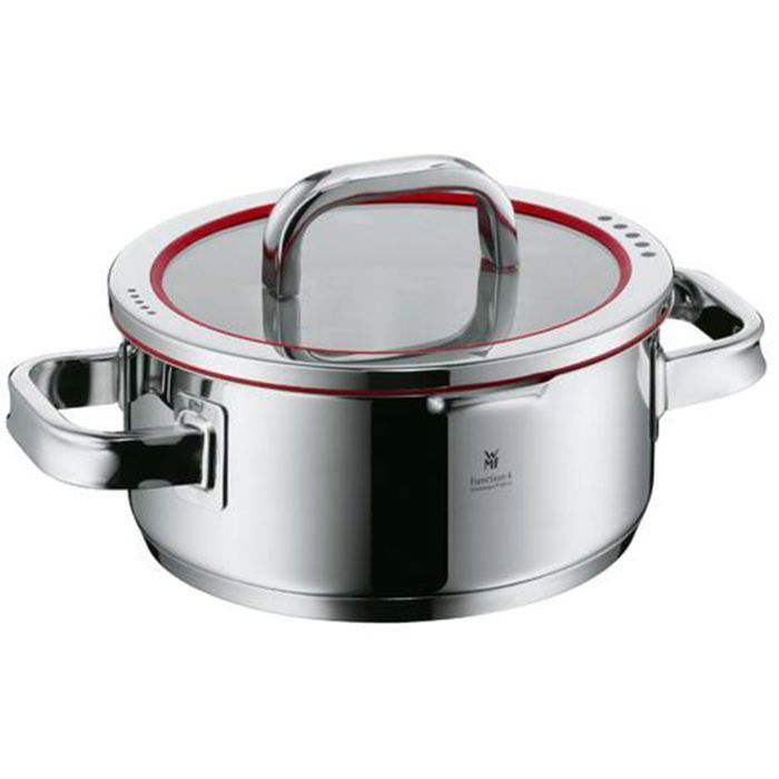 Casserole - WMF - Function 4 - 5 Pièces - Couvercle En Verre - Acier Inoxydable Cromargan 18/10
