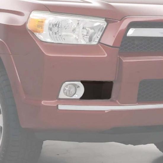 2PC Smoked Black Front Fog Light Guard Cover Trim Overlay For 4Runner 2010-2013