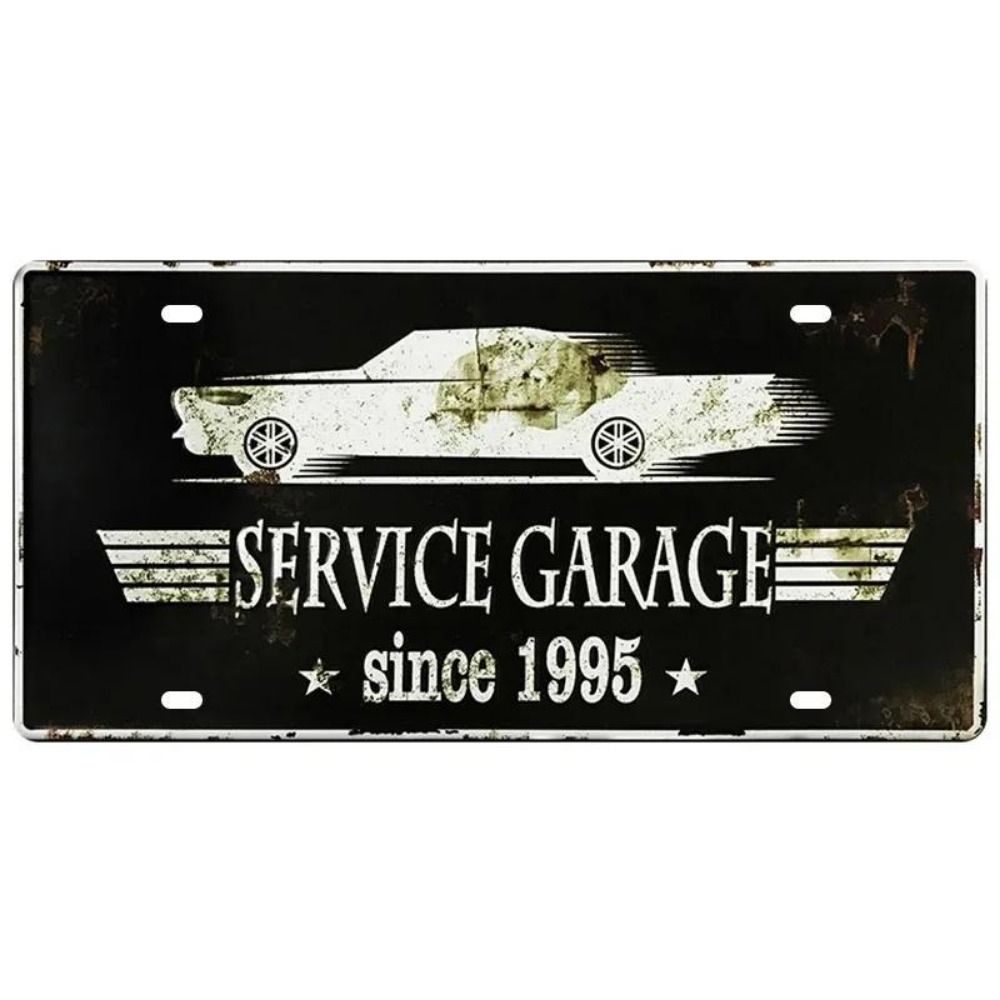 Vintage Pin Up Metal License Plate Sign 15x30cm
