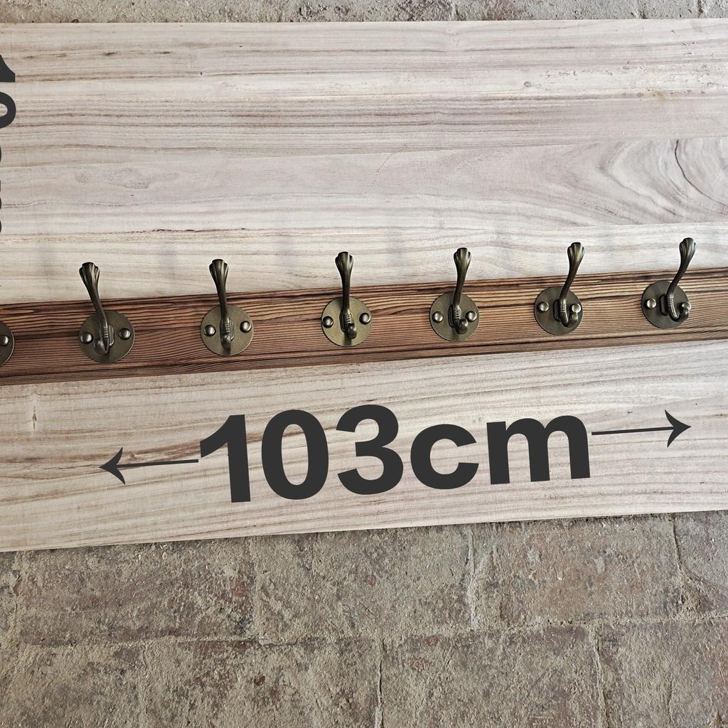 Luxuriöser Bademantel Massiver Holzmantelständer mit 4/5/6/7/8 Haken Wandkleiderbügel Schlüssel Hut Aufbewahrung Hängend für Eingangsmöbel