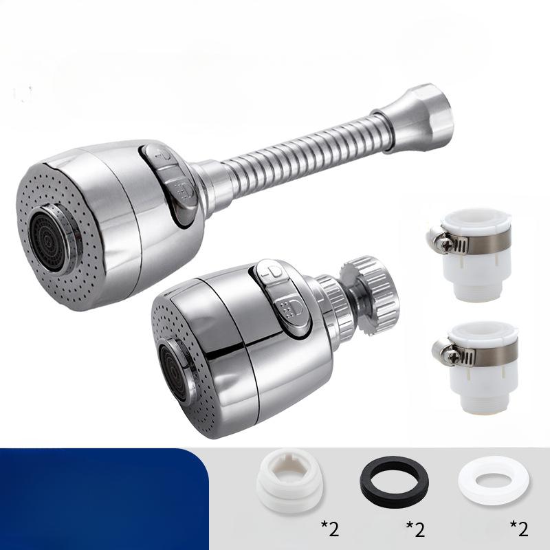 Baterie Cap anti-stropire Presurizat Filtru rotativ de 360 ​​de grade Aerator universal pentru robinet de bucătărie Extensie extinsă Economizor de apă