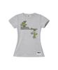 Ssobi Grau Halb cropped Kurzarm-T-Shirt [Grau Melange]