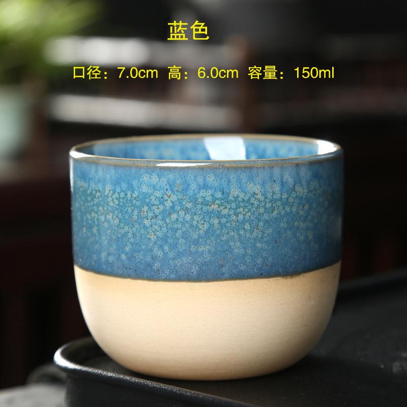 Kiln Change China Ceramic Tea Cup Pottery Jianzhan Drinkware  Temmoku Glaze Porcelain Kung Fu Cups Set for Water Latte Milk