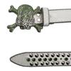 Men's Crystal Rhinestone Belt, Full Inlaid Leather, Hip Hop Punk Style, Unisex Trendy Wide Belt