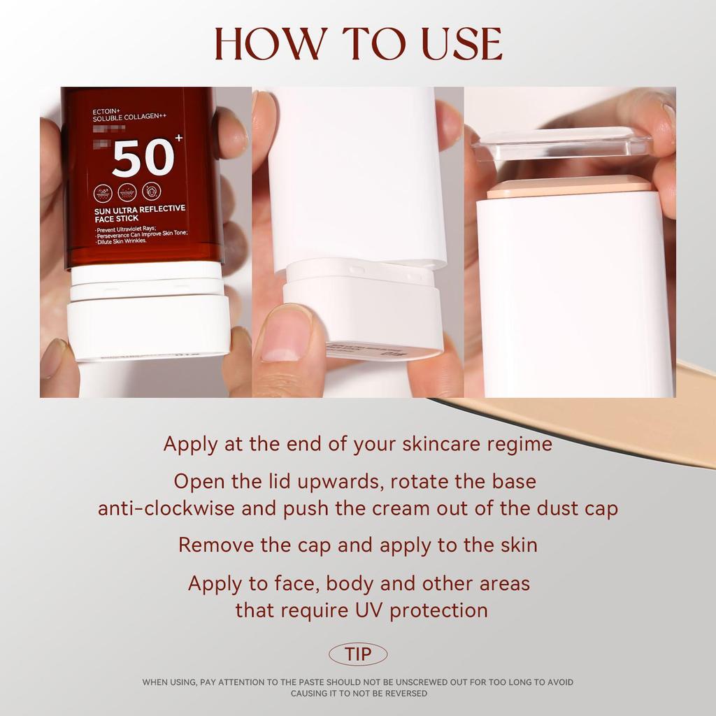 Exclusive 50+ SPF Sunscreen Foundation Stick - Long-lasting, Non-transfer, Lightweight Concealer