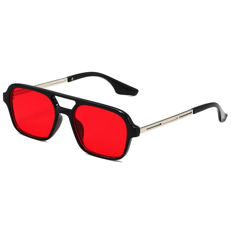 Small Frame Square Sunglasses Women Designer Fashion Luxury Vintage Hollow Leopard Blue Sun Glasses