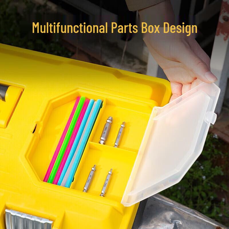 Deli 23-inch Outdoor Metal Buckle Toolbox