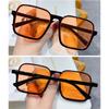 Retro Black Vintage Eyewear Women Square Sunglasses Oversized Sunglasses Goggle Men Sun Glasses
