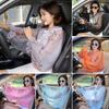 Summer Arm Warmers Embroidered Floral Long Shirt Sun Protection Sleeves Driving Scarf Beach Shawl