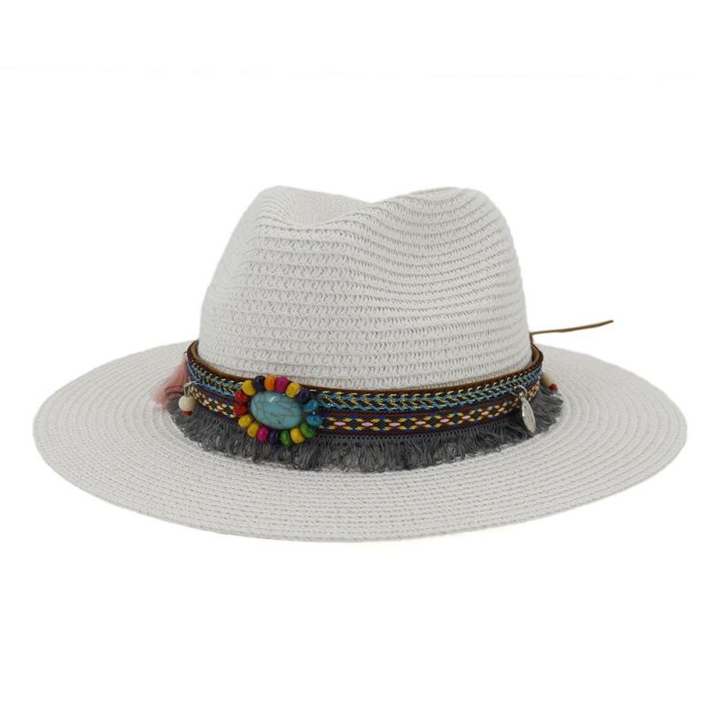 Spring and summer outdoor beach hat sun hat jazz hat couple top hat straw hat CMDJS