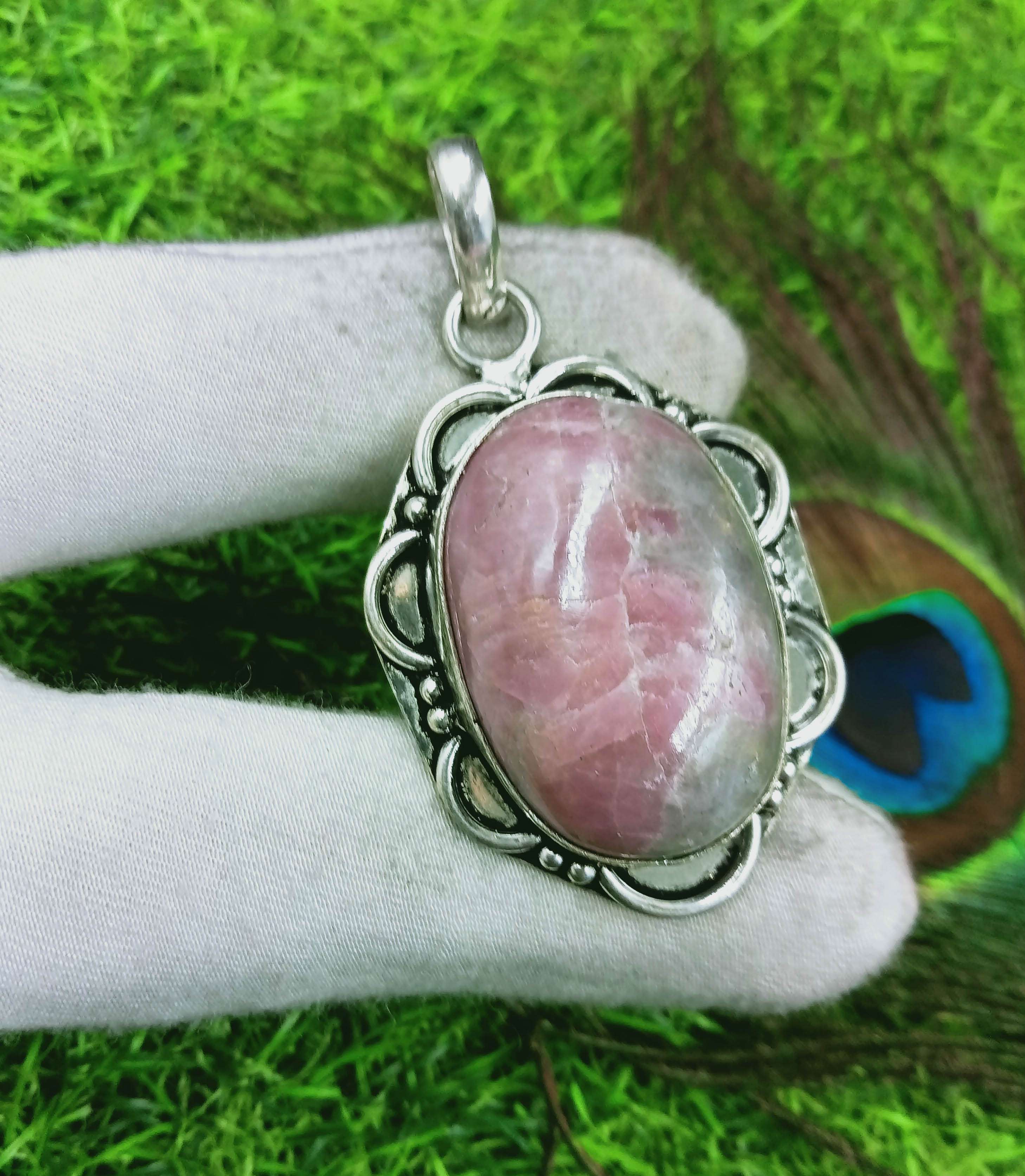 

Подвеска из розового яшмового камня 925 пробы с серебряным покрытием DEP-180