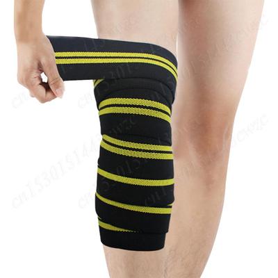 Weightlifting Knee Wrap Elastic Sports Bandage Knee Support Fitness Training Strap for Workout Exercise