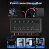 12V Fuse Box Universal 20A Automotive Block Fuse LED Indicator Light Heat Resistant Fuse Hold for Car Motorcycle
