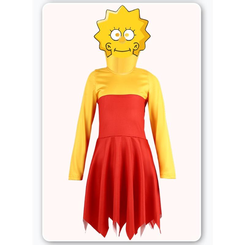 The Simpsons Family Matching Cosplay Outfit Parent-Child Stage Performance Costume