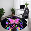 1PC Butterfly Dreamcatcher Office Round Area Rug,  Mat Suitable ForOffice, Under Office Chairs Bedroom Living Room Home Decor, Room Deco