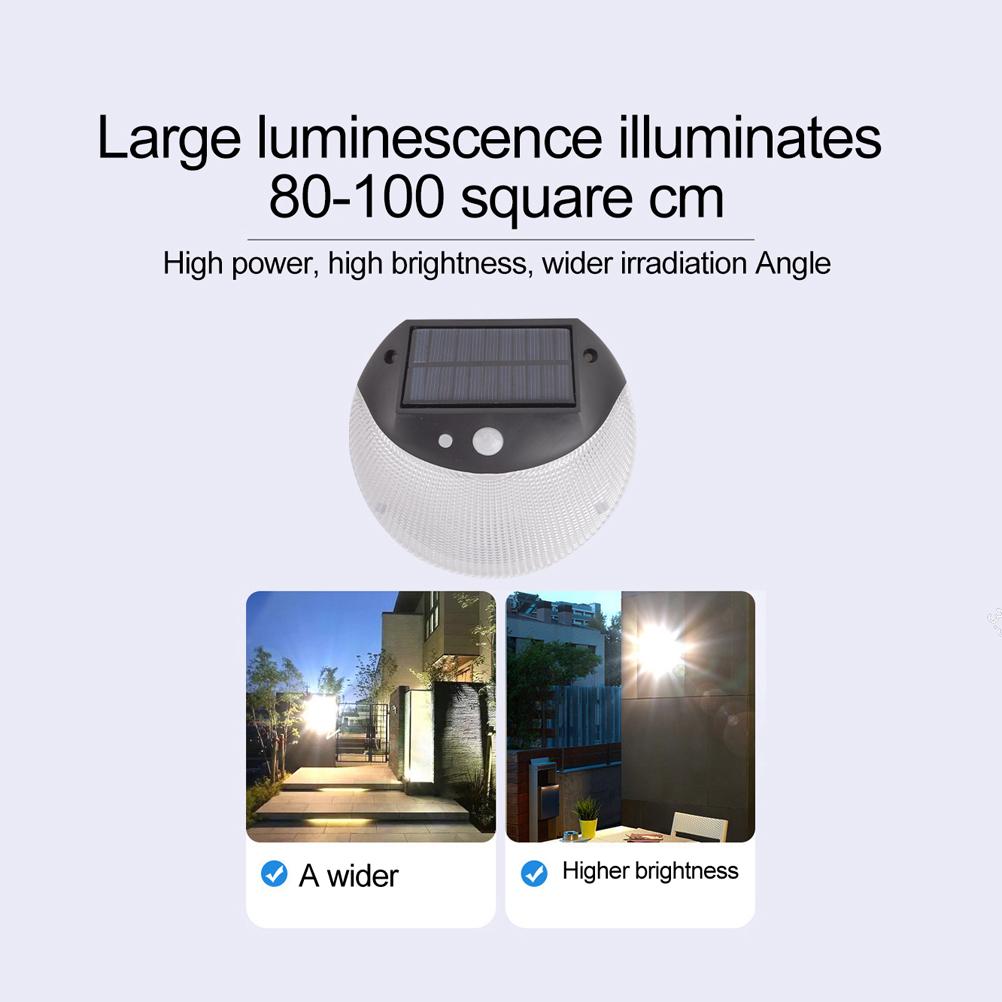 Solar Deckbeleuchtung Runde Wandleuchten Außen Kabellos Solarinduktionslicht für Garten Treppe Veranden Beleuchtung