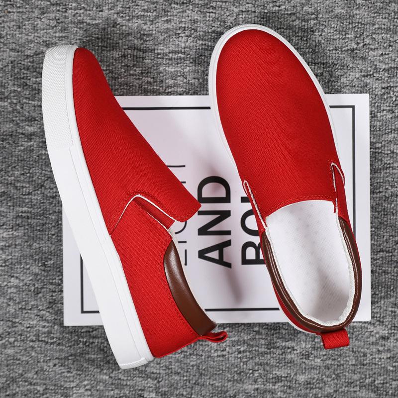 Men Canvas Shoe Casual Sneaker for Men Light Slip- Vulcanized Comfortable Male Flats Loafers New Black Trainers Zapatos Hombre