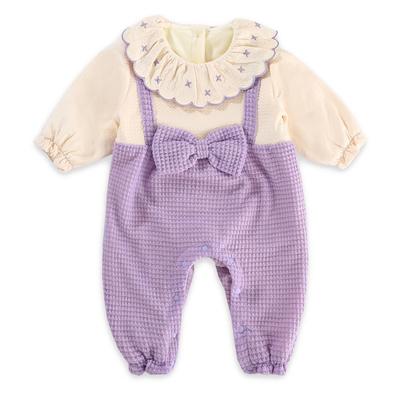 Reegoo Peter Baby Romper Long Size 59 Perfect for Outings Girl's Open-Front Coverall, Sleeves, Purple, (0-3 Months),