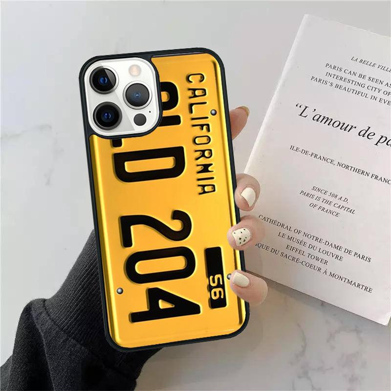 LICENSE NUMBER PLATES Phone Case Cover For iPhone 17 Air 13 15 Pro Max 16 14 Plus 12 11 Apple Max Coque