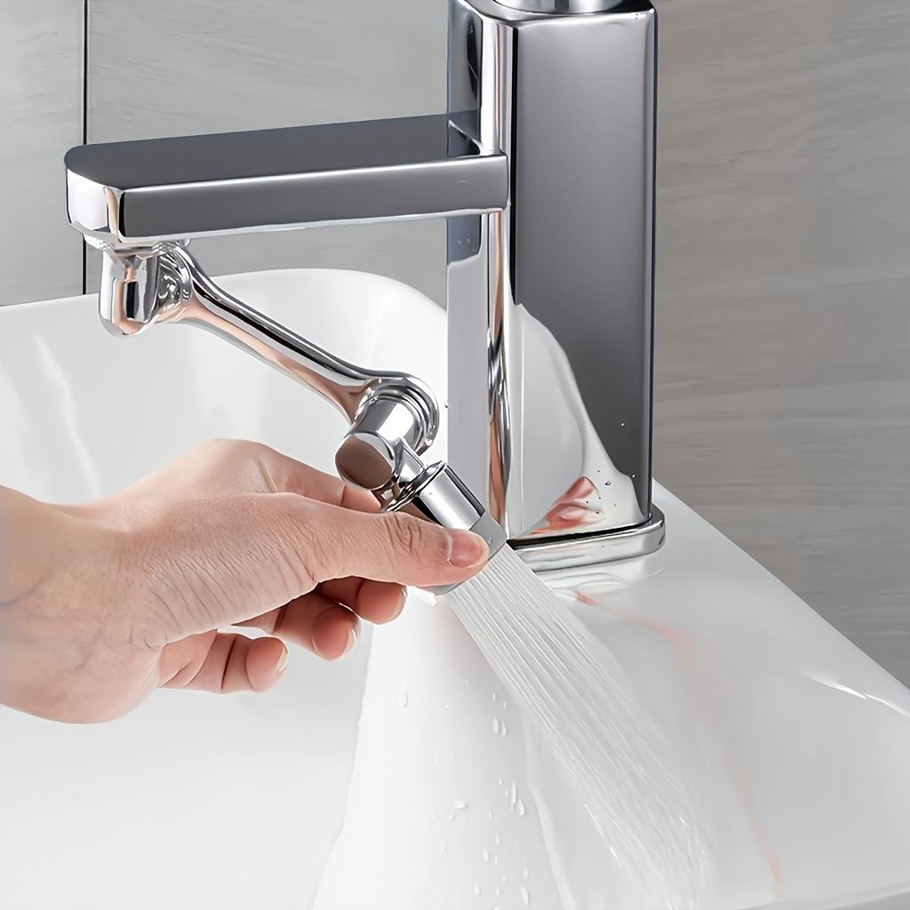 1 Stück Küchenspülenbelüfter, 1440° mechanischer Arm, universeller drehbarer Wasserhahn-Sprühkopf mit wassersparenden spritzwassergeschützten Doppelmodi, essenziell für Wasserhähne