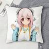 S-Super Sonico Double-Sided Printed Square Decorative Cushion Cover For Sofa Living Room Home Decor