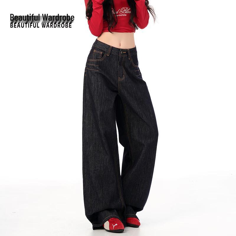 Beautiful Wardrobe Women's Loose Wide-Leg Jeans