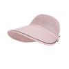 Summer hollow breathable hat, women's large brim can hang masks, equestrian hat, outdoor travel sun hat