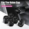 4Pcs Car Wheel Valve Air Stem Cover Auto Tire Accessories For A3 A4 A6 Q3 Q5 A5 Q7 A1 A8 Q2 Q8 Q4 A4L A6L Q3L Q5L S3 S4 S5