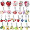 Original Strawberry Cherry Apple Avocado Fruit Charms Fit Bracelets Fine Diycopper Color Beadsbirthday Jewelry Gift