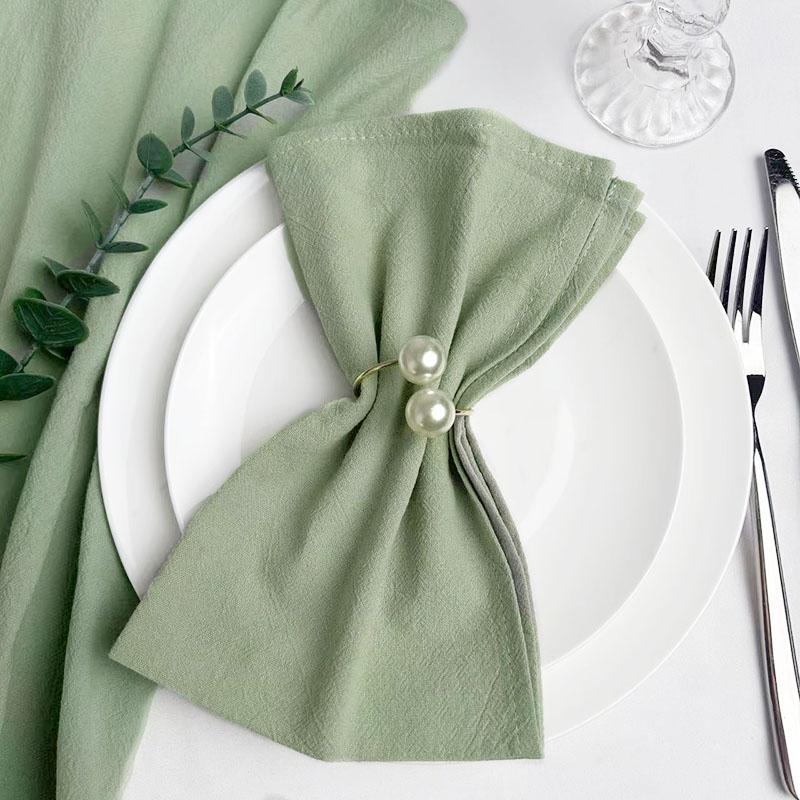 50Pcs 40X40CM 100% Cotton Cloth Napkins Napkin Reusable Weddings Party Baby shower Christmas Table Decoration Retro napkins