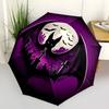 1pc Bat Graveyard Automatic Opening/Closing Umbrella with Operation & Windproof Canopy Yy260311041