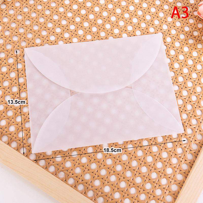 10Pcs/Lot Blank Translucent Envelope For Invitations Postcards European Giftbox Message Card Envelopes Wedding Business Letters