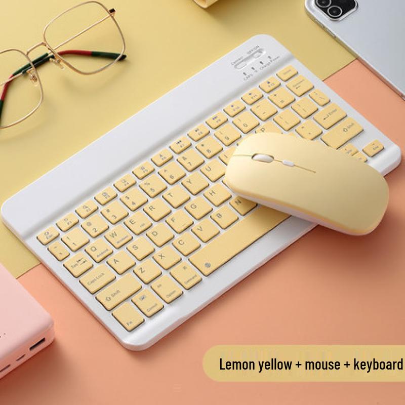 

OLOEY 10-inch Yellow Custom Mechanical Bluetooth Keyboard & Mouse Combo