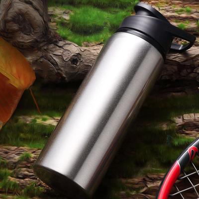 Edelstahl Fahrrad Trinkflasche Leicht Großes Fassungsvermögen Sport Trinkflasche 500/700ml Unzerbrechlicher Reisebecher Abenteuer