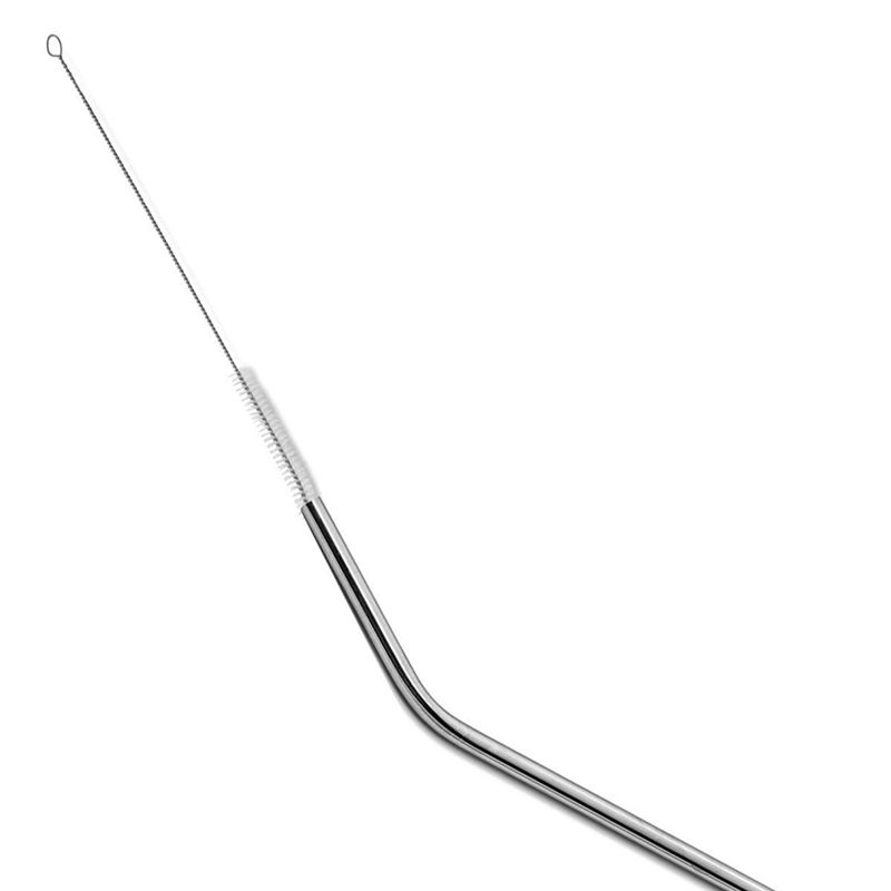 ABBY-9 Pcs Reusable Stainless Steel Metal Drinking Straw Reusable Straws + 1 Cleaner Brush Kit