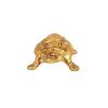 Brass Fengshui Tortoise Miniature Statue (1.5 X 4 Inch, Gold)