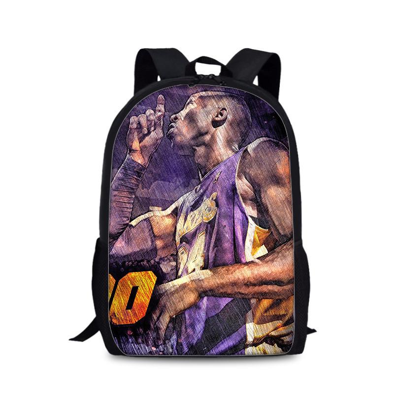 Sac à dos d'université Kobe Bryant en matériau nylon pour un usage quotidien et les activités sportives
