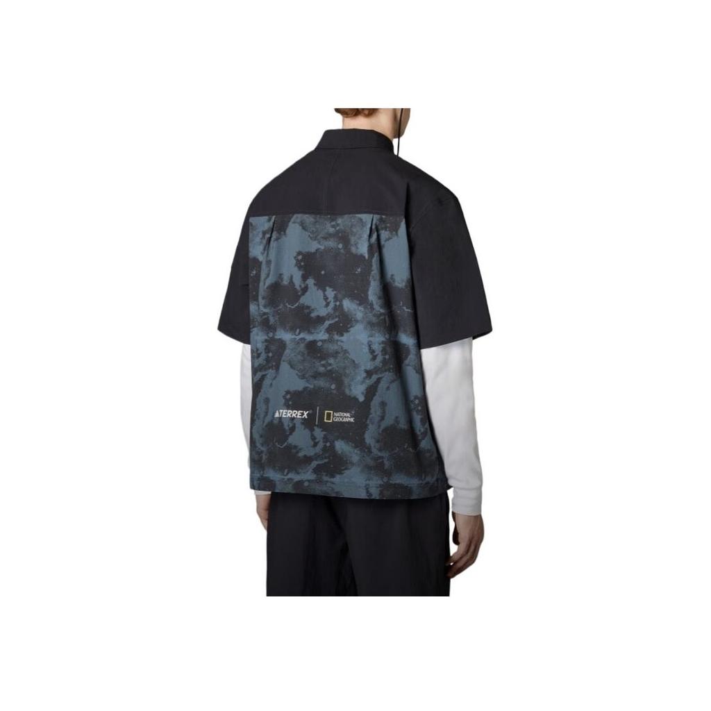 Adidas SS25 Terrex Comfortable Fashion Simple Skin-Friendly Outdoor Short Sleeve Shirt Men Shirts Black JD5947