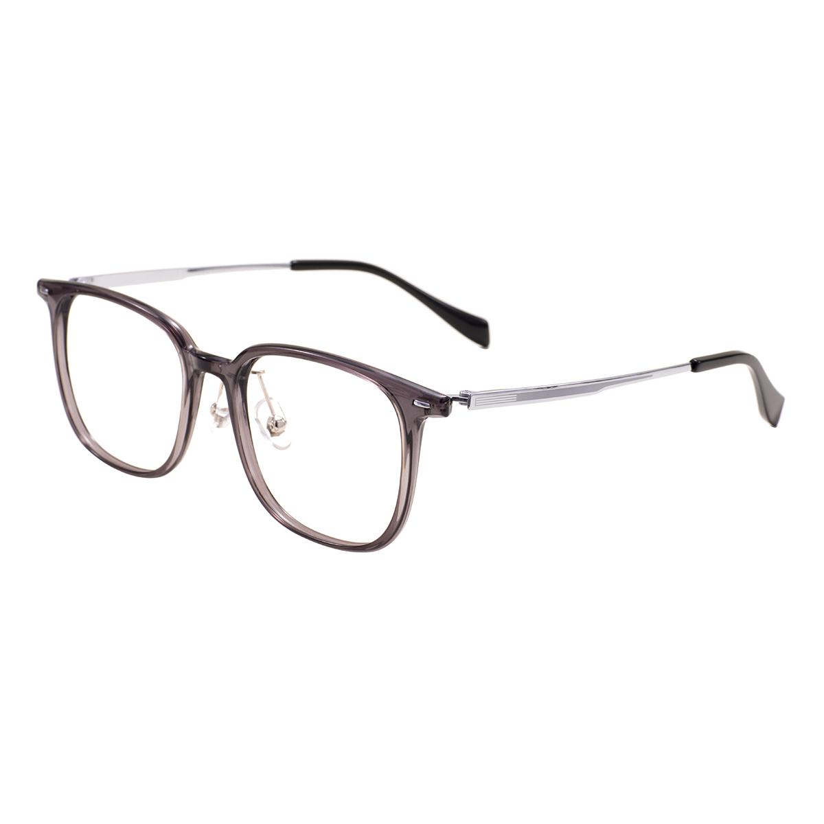 

Stylish Men And Women Square Full Rim Transparent TR90 Frame With Titanium Temples Glasses Frame For Optical Prescription Lenses серый