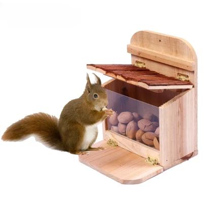 Outdoor Vogelfutterhaus Holz Eichhörnchen Futterhaus DIY Eichhörnchen Standbox Mais Tier Picknicktisch
