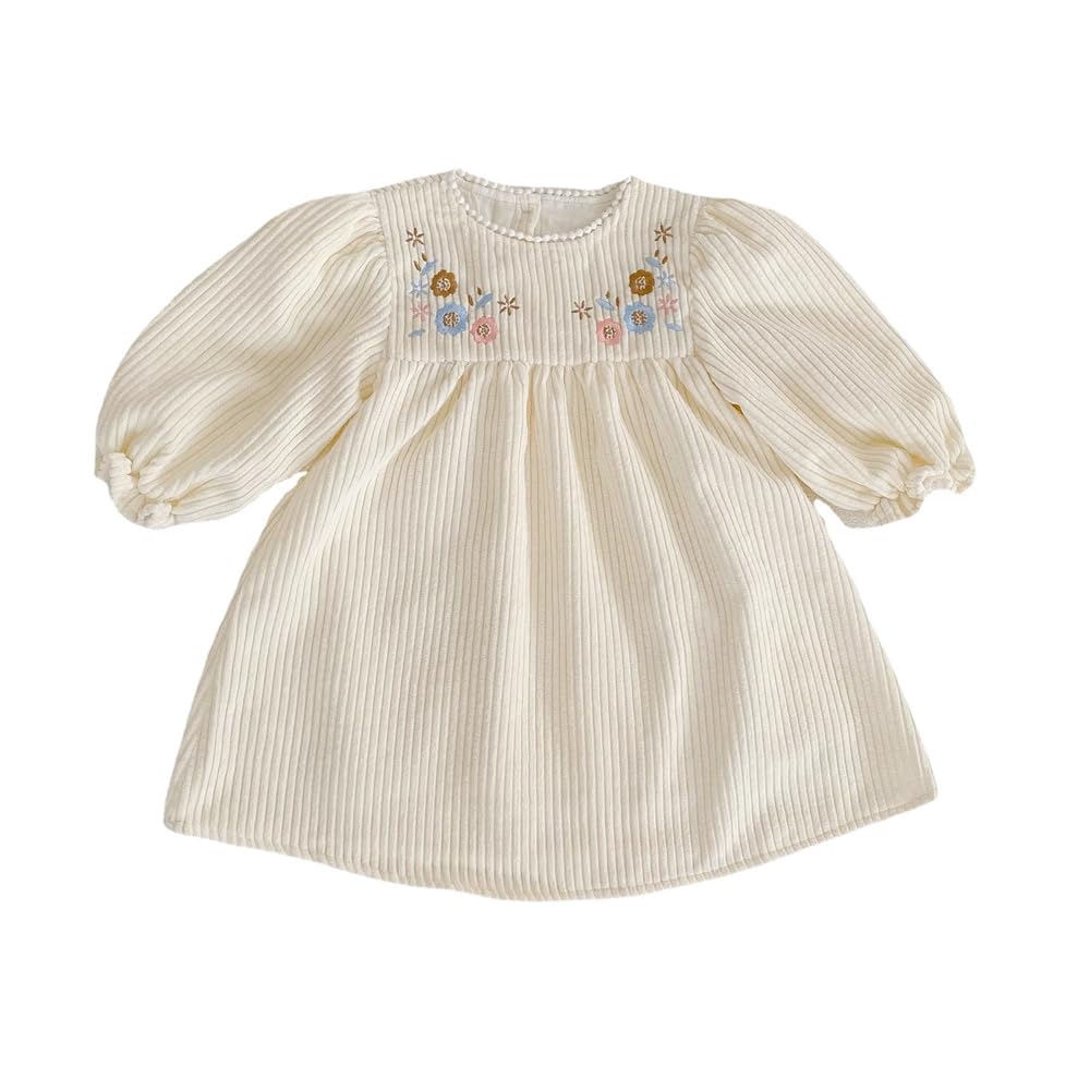 

Baby Koi Long Sleeve Tulle Formal Perfect for Shrine and Solid Beige with Set of 3 Girls Dress, Spring/Autumn Dress, Weddings, Visits, Recitals,